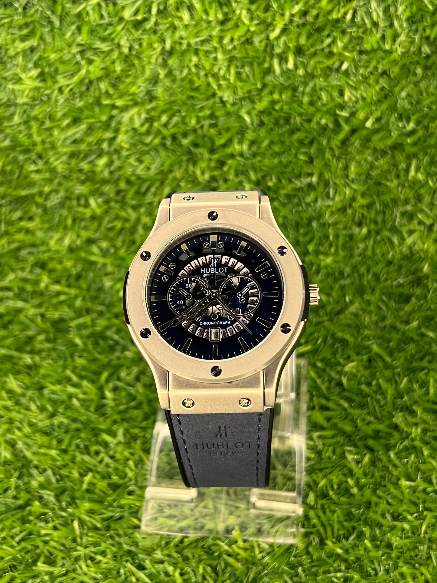 Buy- Hublot Skeleton Watch With Premium Quality Leather Straps with Master Lock