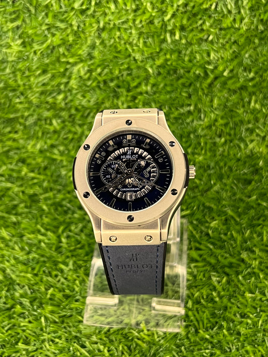 Buy- Hublot Skeleton Watch With Premium Quality Leather Straps with Master Lock