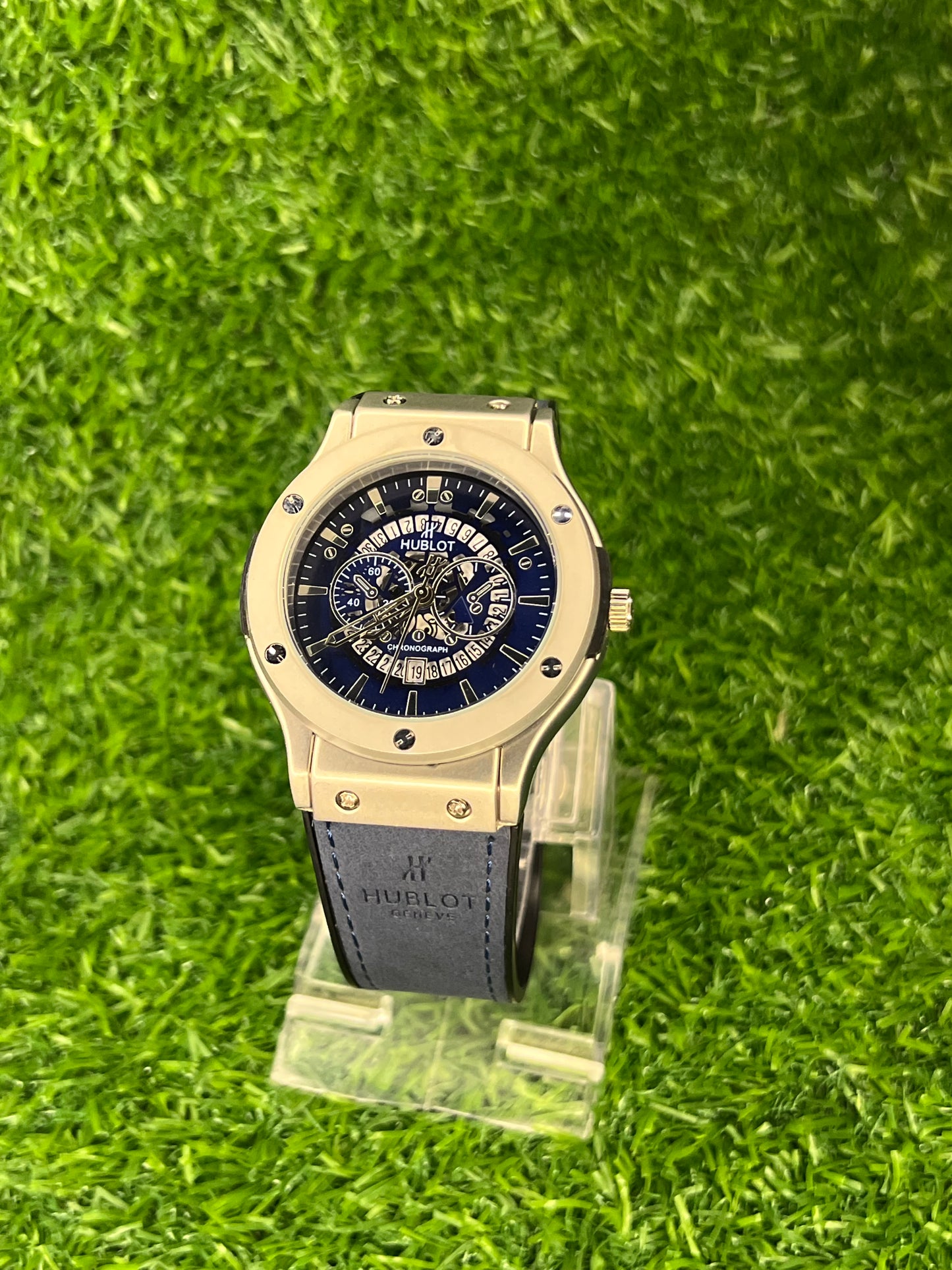Buy- Hublot Skeleton Watch With Premium Quality Leather Straps with Master Lock