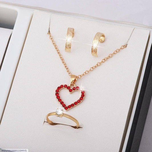💎 "Heart of Love Jewelry Set" 😍
Neckless earing and a beautiful ring